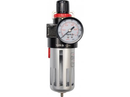 Regulátor tlaku vzduchu 1/2", max. 0,93MPa, s filtrem (90ccm) Yato YT-2383
