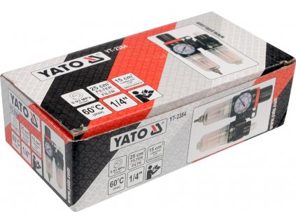 Regulátor tlaku vzduchu 1/4", max. 0,93MPa, s filtrem (25ccm) a přimazáváním (15ccm)