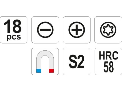 Sada šroubováků 18 ks magnetické S2