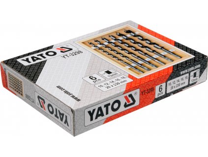 Sada hadovitých vrtáků do dřeva 10,12,14,16,18,20 délka 230mm