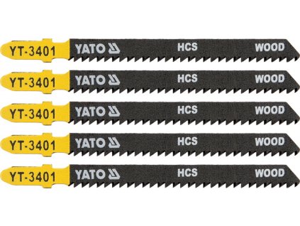 List pilový do přímočaré pily 100 mm na dřevo TPI10 5 ks Yato YT-3401