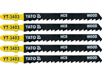 List pilový do přímočaré pily na dřevo typ T 6TPI sada 5 ks Yato YT-3403
