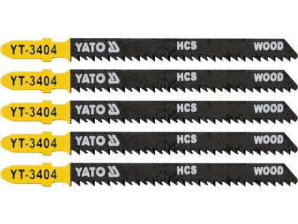 List pilový do přímočaré pily 100 mm na dřevo TPI10 5 ks Yato YT-3404
