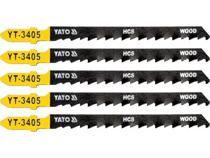 List pilový do přímočaré pily na dřevo typ T 6TPI sada 5 ks Yato YT-3405