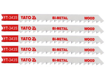 List pilový do přímočaré pily 100 mm na dřevo TPI6 5 ks Bi-Metal