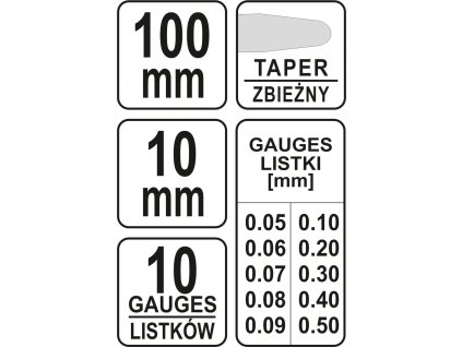 Měrka na spáry 100 x 10 mm 10 ks