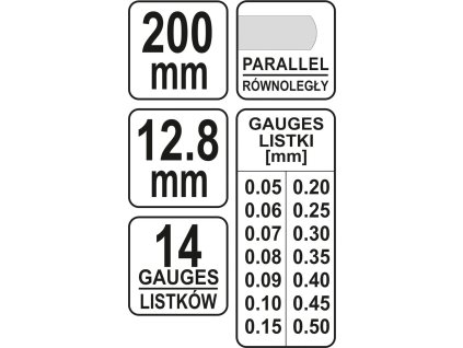 Měrka na spáry 200 x 12,8 mm 14 ks