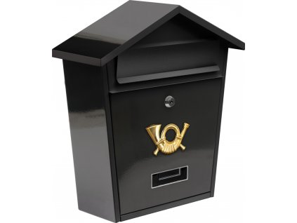 Poštovní schránka se stříškou 380x320x105mm černá Vorel TO-78580  + Dárek, servis bez starostí v hodnotě 300Kč
