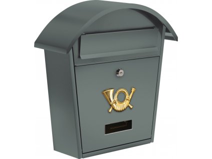 Poštovní schránka se stříškou oblou 380x320x105mm šedá Vorel TO-78586  + Dárek, servis bez starostí v hodnotě 300Kč