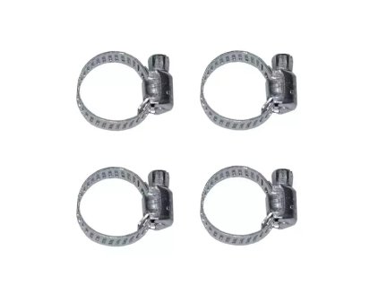 Hadicové spony nerezové sada 4ks regulovatelné 11-19 mm