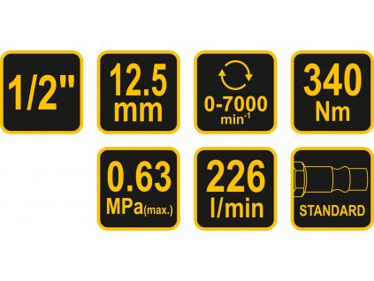Klíč pneumatický úderový 1/2"310nm 81100