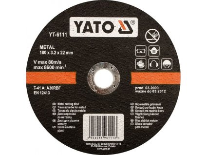 Kotouč na kov 115 x 22 x 1,2 mm Yato YT-5920