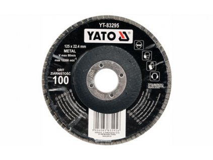Kotouč lamelový korundový 125 x 22,2 mm vypouklý brusný P100