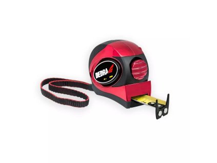 Metr 5m/25mm, červený, auto-blokáda, magnet, oboustranná pás