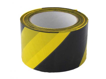 Výstražná páska žluto/černá 70mm x 200m MAGG G200/4ZC