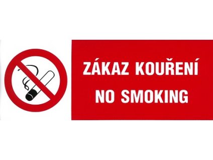 Zákaz kouření - No smoking 210x70mm - samolepka MAGG 120081