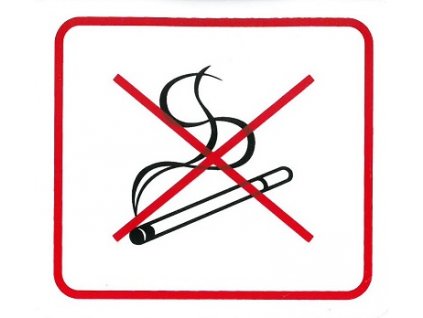 Zákaz vstupu s cigaretou 110x90mm - samolepka MAGG 120110