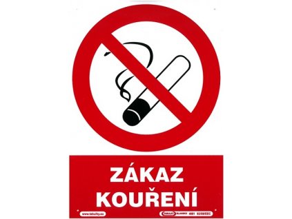 Zákaz kouření 210x297mm - plastová tabulka MAGG 120112