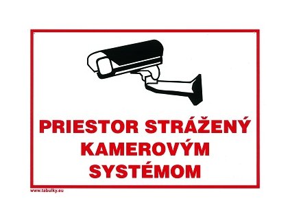 SK - Priestor strážený kamerovým systémom 210x297mm - plastová MAGG 120143