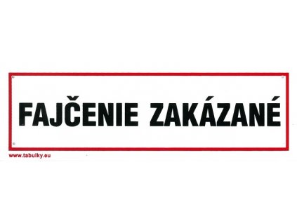 SK - Fajčanie zakázané 210x70mm - plastová tabulka MAGG 120154