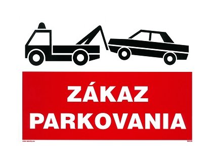 SK - Zákaz parkovania 210x297mm - samolepka MAGG 120158