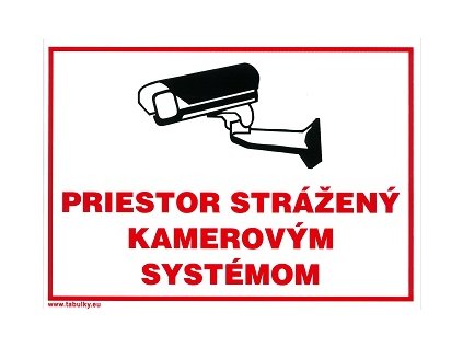 SK - Priestor strážený kamerovým systémom 210x297mm - samolepka MAGG 120159