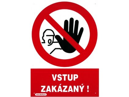 SK - Vstup zakázaný 210x297mm - samolepka MAGG 120160