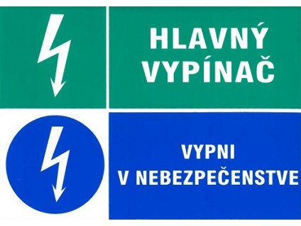 SK - Hlavný vypínač, vypni v nebezpečenstve 74x105mm - samolepka