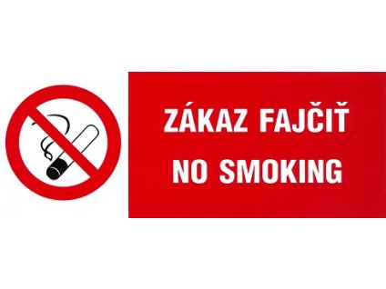 SK - Zákaz fajčiť - No smoking 210x80mm - samolepka MAGG 120174