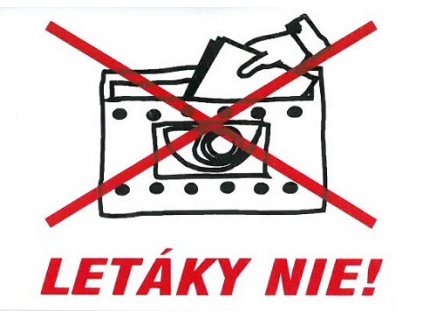 SK - Letáky nie! 70x50mm - samolepka MAGG 120179