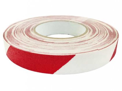 Protiskluzová páska 25mm x 18,3m - červeno-bílá MAGG 110067