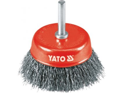 Kartáč drátěný čelní s nástavcem do vrtačky 75 mm INOX