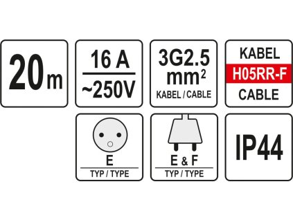 Prodlužovák elektrický 20 m