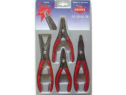 Sada 4 profi kleští na Segrovy pojistné kroužky KNIPEX 002003SB  + Dárek, servis bez starostí v hodnotě 300Kč