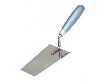 Stavební lžíce trapézová nerezová 80x140x55mm - dřevěná rukojeť