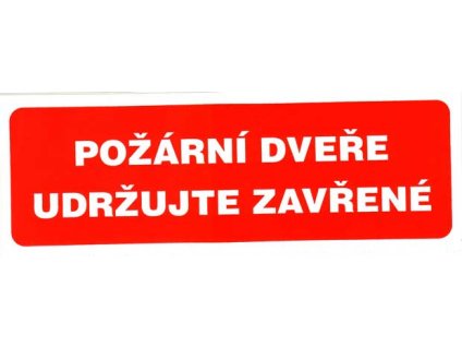 Požární dveře, udržujte zavřené - samolepka 210x80mm MAGG 120197