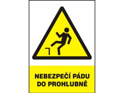 Nebezpečí pádu do prohlubně - plastová tabulka A4 MAGG 120209