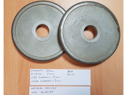Diamantový brusný kotouč na tvrdokov - obvodový 150x32 mm P160/125