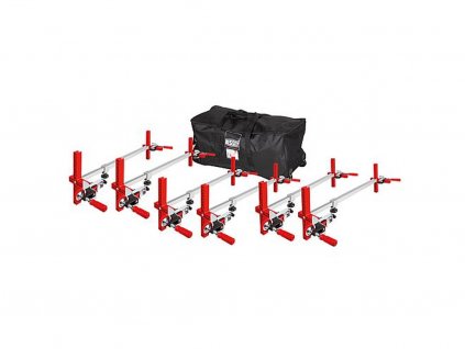 BESSEY - vzpěry pro montáž zárubně 6xTU-TRAGE upínací délka 565-1010 mm + nosič (sada) + praktická brašna s kolečky pro snazší přepravu