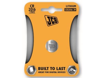 JCB knoflíková lithiová baterie CR2016, blistr 1 ks