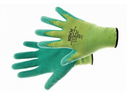 GROOVY GREEN rukavice nylon. latex. zelená, velikost 7