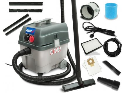 pol pl Odkurzacz przemyslowy do pracy ze szlifierka do gipsu DEDRA DED6604 2200W 27L filt HEPA klasy M otrzasacz 22974 3