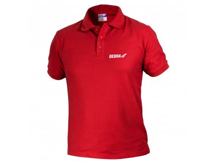 Polo tričko pánské L, červené, 35 % bavlna + 65 % polyester