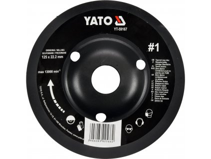 Rotační rašple úhlová hrubá 125 mm typ 1 Yato YT-59167