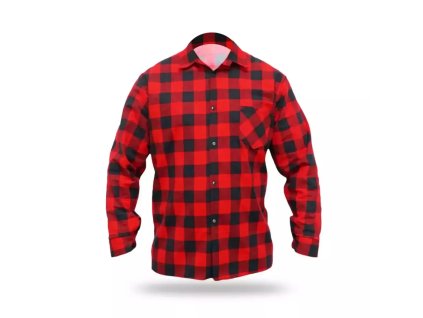 Flanelová košile červené, velikost XXXL, 100% bavlna DEDRA BH51F1-XXXL