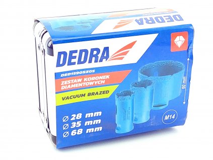 Diamantová korunka Vacuum brazed 3ks:28,35,68mm DEDRA DED1590SZ05