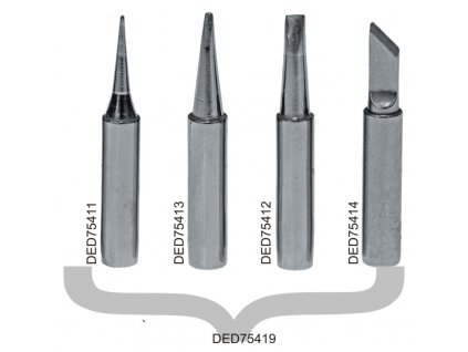 Měděný plochý hrot k pájce 1,6 mm pro DED7541, DED7542, 2 ks DEDRA DED75411