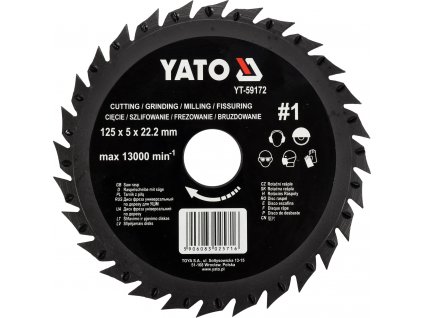 Rotační rašple pilková 125 mm typ 1 Yato YT-59172