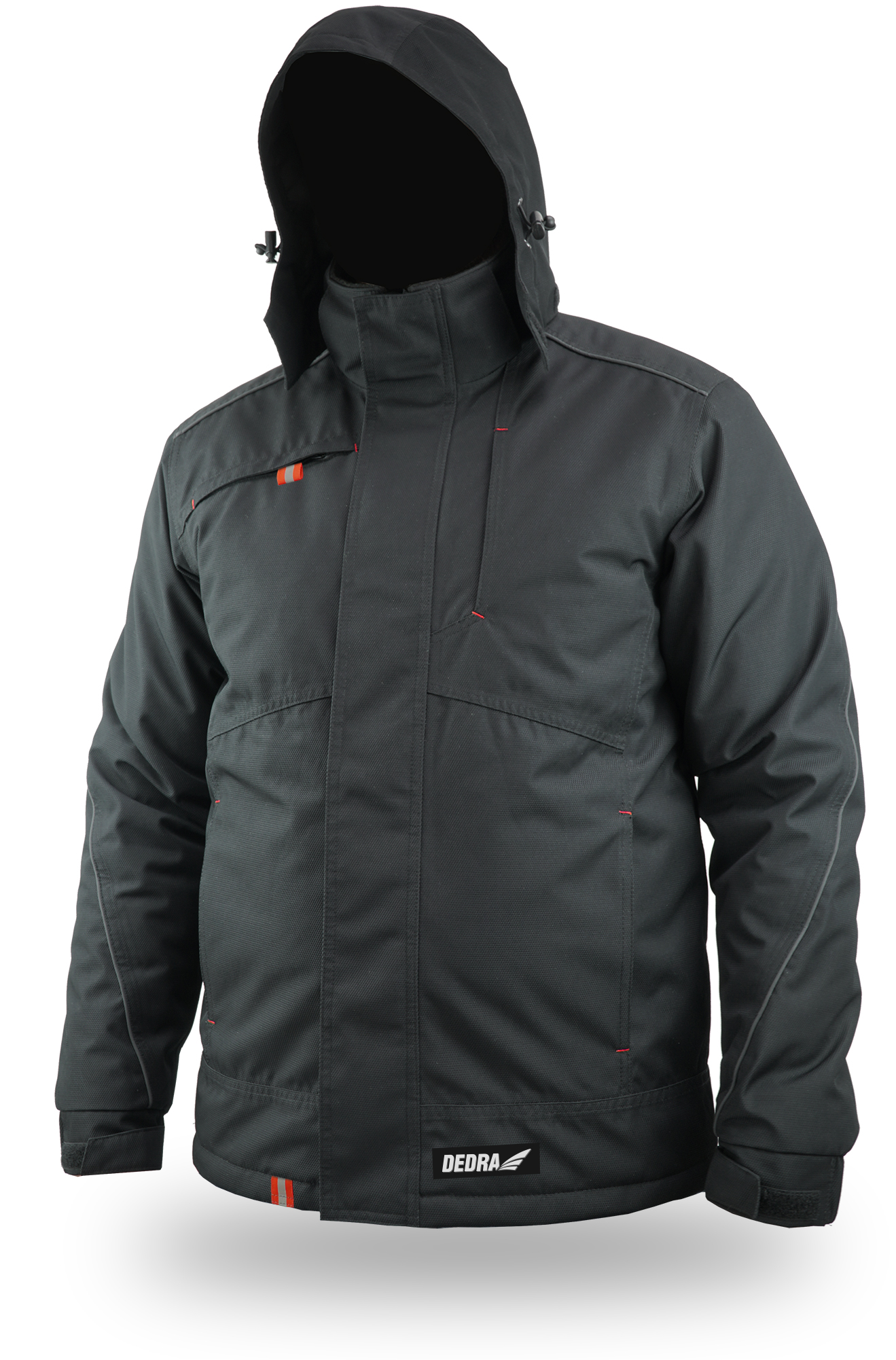 Zateplená zimní bunda, svinovací kapuce, velikost L DEDRA BH73K3-L + Dárek, servis bez starostí v hodnotě 300Kč