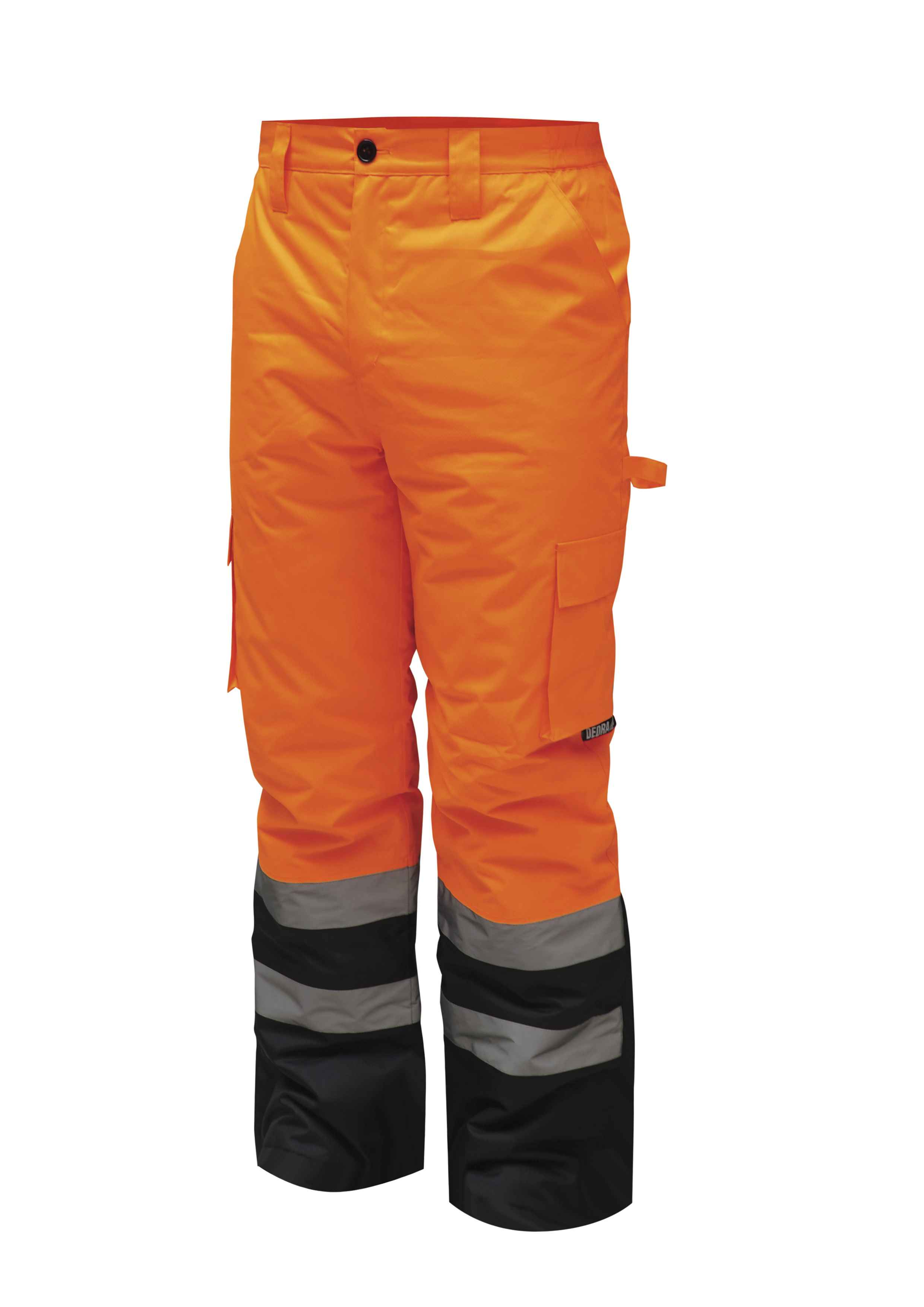 Reflexní zateplené kalhoty vel. L, oranžové DEDRA BH80SP2-L + Dárek, servis bez starostí v hodnotě 300Kč